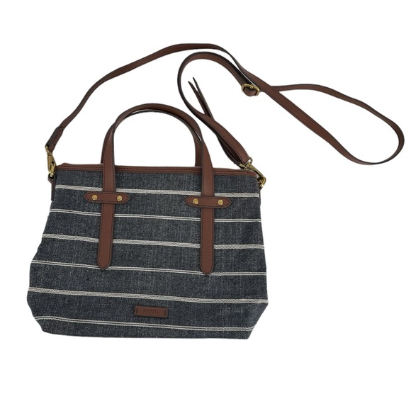 Fossil Bags Fossil Canvas Leather Felicity Crossbody Bag Poshmark